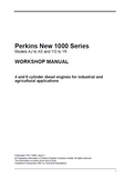 PERKINS NEW 1000 SERIES MODELS AM DIESEL ENGINE Service Repair Manual