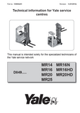 YALE (D849) MR20HD LIFT TRUCK Service Repair Manual