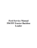 1978 Ford 555 Tractor Loader Backhoe Service Repair Manual