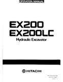 Hitachi EX200 Excavator operator’s manual Serial No. 36846 and up