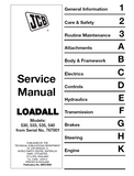 JCB 533-105 Telescopic Handler Service Repair Manual SN:1508000 Onwards