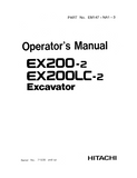 Hitachi EX200-2 EX200LC-2 Excavator operator’s Manual