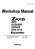 HITACHI ZAXIS 230LC EXCAVATOR Service Repair Manual