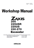 HITACHI ZAXIS 270LC EXCAVATOR Service Repair Manual