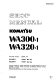 Komatsu WA320-1 Wheel Loader Service Repair Manual SN：10001 and up