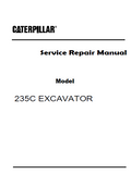 Caterpillar Cat 235C EXCAVATOR (Prefix 3WG) Service Repair Manual (3WG00001 and up)