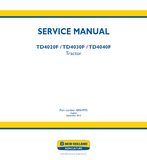 New Holland TD4040F Tractor Service Repair Manual