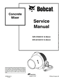 Bobcat Concrete Mixer Service Repair Manual S/N A01600101 And Above