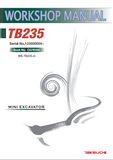 Takeuchi TB235 Mini Excavator Service Repair Workshop Manual (Serial No. 123500004 and up)
