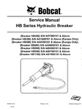 Bobcat Breaker HB880 Hydraulic Breaker Service Repair Manual S/N A00x00101 And Above