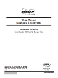 Daewoo Doosan DX255LC-3 Excavator Service Repair Manual Serial Number 50001 and Up (Europe Only)