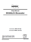 Daewoo Doosan DX300LC-5 Excavator Service Repair Manual Serial Number 50001 and Up