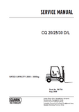 Clark CQ20/25/30 L Forklift Service Repair Manual
