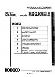 Kobelco SK40SR-2, SK45SR-2 Mini Excavator Service Repair Manual (PJ03-01001 ～)