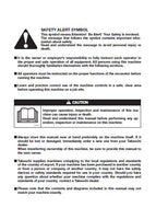 Takeuchi TB1140 Hydraulic Excavator Operator manual Serial No. 51440002 and up