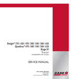 CASE IH Quadtrac 540 Stage IV Tractor Service Repair Manual(PIN JEEZ00000FF314001 and above)
