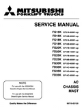 Mitsubishi FD20K FC Forklift Trucks Service Repair Manual SN: EF18B-15001-UP