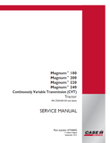 CASE IH Magnum 200 Continuously Variable Transmission (CVT) TIER 4B Tractor Service Repair Manual (PIN ZERH08100 and above)