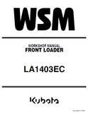Kubota LA1403EC Front Loader Service Repair Manual