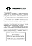 Massey Ferguson 9540 9560 Combine Operator manual (Serial No. AGCM95600EHC18501 and up)