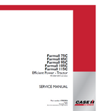 CASE IH Farmall 95C Efficient Power Tractor Service Repair Manual (PIN ZDJV16843 and above)