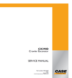 CASE CX290D Crawler Excavator Service Repair Manual