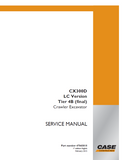 CASE CX300D LC Version Tier 4B (final) Crawler Excavator Service Repair Manual