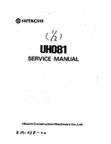 Hitachi UH081 Hydraulic Excavator Service Repair Manual