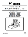 BOBCAT S150 SKID STEER LOADER Service Repair Manual S/N A8M011001-A8M059999