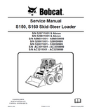BOBCAT S160 SKID STEER LOADER Service Repair Manual S/N AC3211001-AC3259999