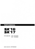 Kobelco SK16 Mini Excavator Parts Catalogue Manual (SN: PF03-03001 and up)