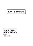 Kobelco SK100L MARKV Crawler Excavator Parts Catalogue Manual SN: LX-10201 and up