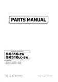 Kobelco SK310-2 III Crawler Excavator Parts Catalogue Manual SN: LC 03801-04149