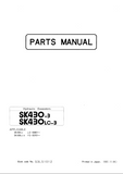 Kobelco SK430-3 Crawler Excavator Parts Catalogue Manual SN: LS-00801 and up