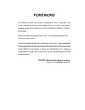 Toyota 30-7FBCU55 Forklift Service Repair Manual