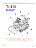 Takeuchi TL120 Crawler Loader Parts Catalogue Manual (SN: 21200008 and up)
