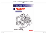 Takeuchi TB1160W Hydraulic Excavator Parts Catalogue Manual (Serial No. 514300004 and up)