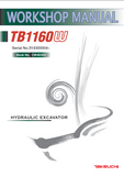 Takeuchi TB1160W Hydraulic Excavator Service Repair Workshop Manual (Serial No. 514300004 and up)