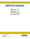 New Holland Boomer™ 37 TIER 4B (FINAL), ROPS Compact Tractor Service Repair Manual