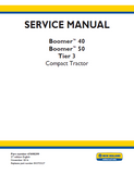 New Holland Boomer™ 40 Tier 3 Compact Tractor Service Repair Manual [2106014860 - ]