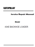 Caterpillar Cat 434E BACKHOE LOADER (Prefix SJL) Service Repair Manual (SJL00001 and up)