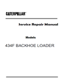 Caterpillar Cat 434F BACKHOE LOADER (Prefix FLY) Service Repair Manual (FLY00001 and up)