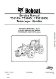 Bobcat T35105 Telescopic Handler Service Repair Manual (T35105: S/N B3GN11001 and Above)