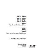 CASE SR200 SKID STEER LOADER operation manual