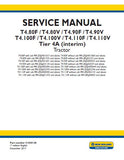 New Holland T4.80V without cab Tier 4A (interim) Tractor Service Repair Manual PIN ZFLJ02353 and above