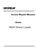 Caterpillar Cat 950K Wheel Loader (Prefix J5M) Service Repair Manual (J5M00001 and up)