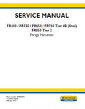New Holland FR780 Forage Cruiser Cursor 16, TIER 4B Forage Harvester Service Repair Manual