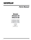 Caterpillar Cat TH414C GC, TH417C GC Telehandler Parts Catalogue Manual SN LYN00150 to Present