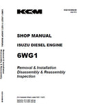 ISUZU 6WG1 DIESEL ENGINE Service Repair Manual (For Kawasaki Wheel Loader 95Z7, 115Z7)