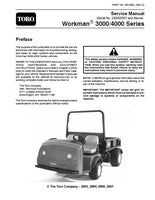 Toro Workman 3000 Series Service Repair Manual SN: 240000001 and Above